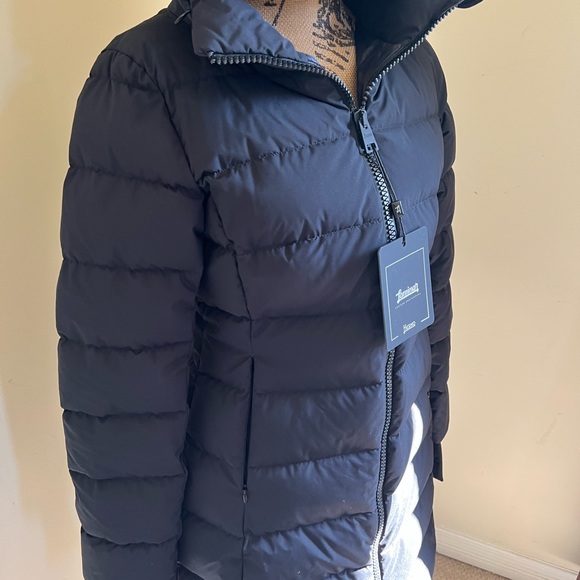 🖤SOLD🖤 Herno Laminar Water Repellent Hooded Down Puffer Coat BLACK, Sz 6 US/42 - Picture 7 of 12